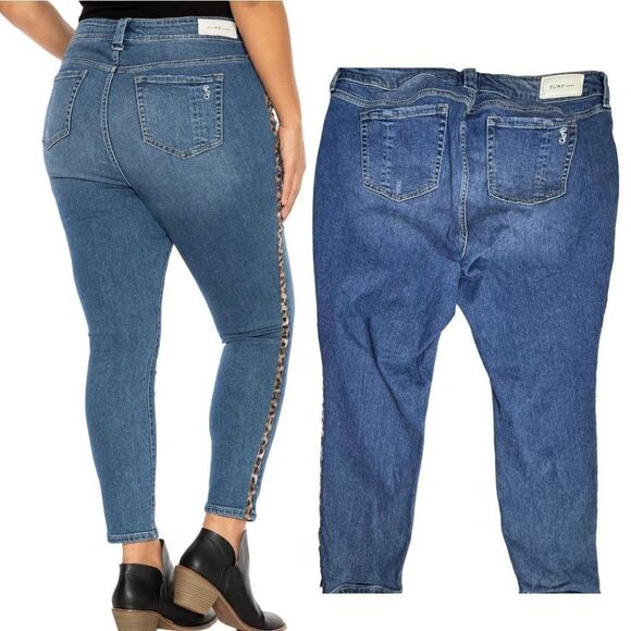 Women’s SLINK HIGH RISE ANKLE - TINA CURVY JEANS SIZE 18 Blue MSRP $88 - Picture 2 of 9